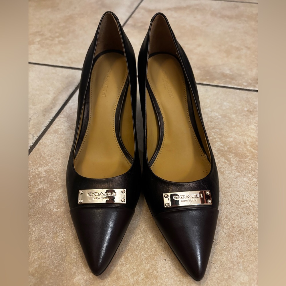 Coach Black Leather Women's Shoes